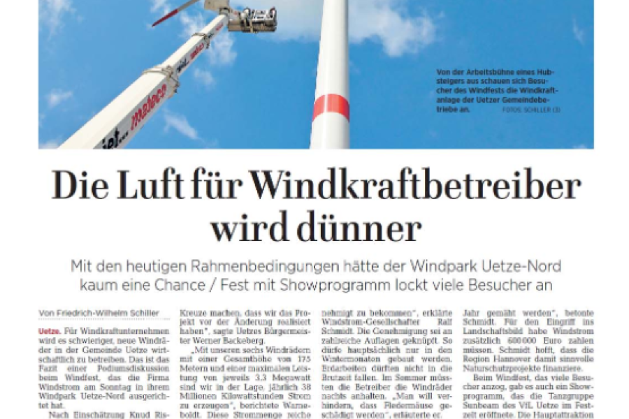 Hannoversche Allgemeine Zeitung - Fest mit Showprogramm lockt viele Besucher an