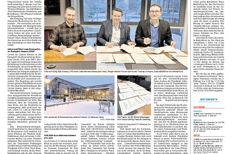 HAZ E-Paper Burgdorf Uetze - Ein Millionenvertrag