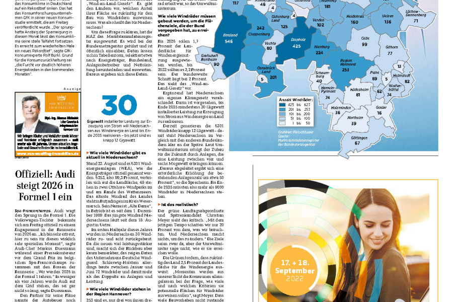 Hannover Allgemeine Zeitung - Wie steht es um den Windkraftausbau?