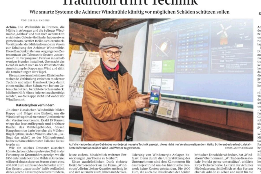 Achimer Kurier - Tradition trifft Technik / Kreisblatt Verden - Alte Mühle, moderne Technik