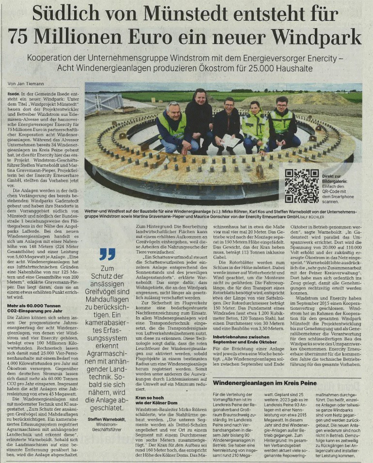 PAZ Suedlich von Muenstedt entsteht fuer 75 Millionen Euro ein neuer Windpark vom 14.06.2024 002