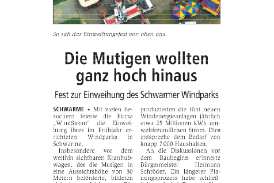 Achimer Kreisblatt - Die Mutigen wollten ganz hoch hinaus