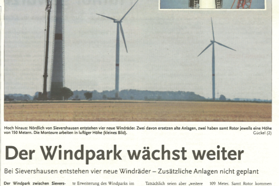 Lehrter Anzeiger - Der Windpark wächst weiter