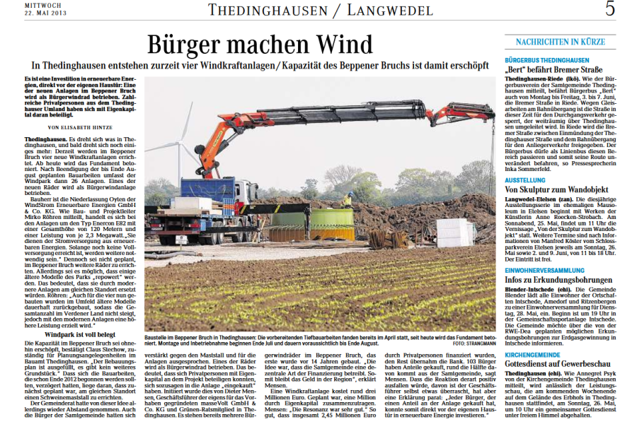 Achimer Kurier - Bürger machen Wind