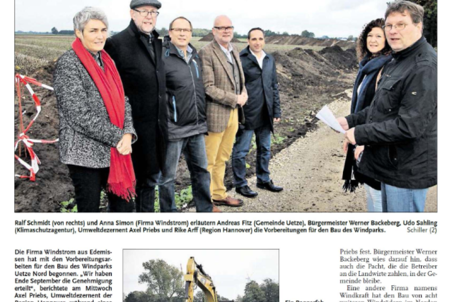 Peiner Allgemeine Zeitung - WindStrom kommt voran