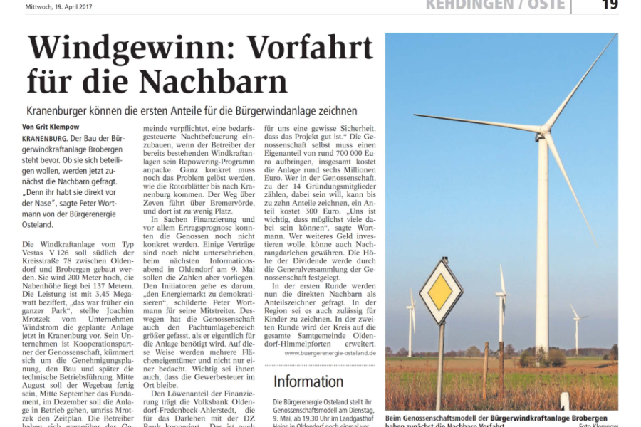 Buxtehuder Tageblatt - Vorfahrt für die Nachbarn