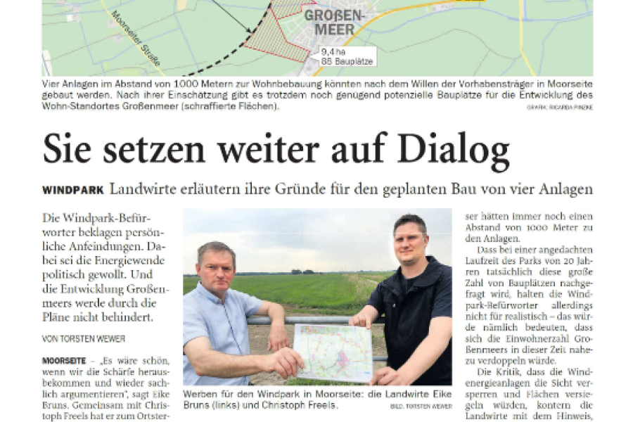 Nordwest Zeitung - Sie setzen weiter auf Dialog