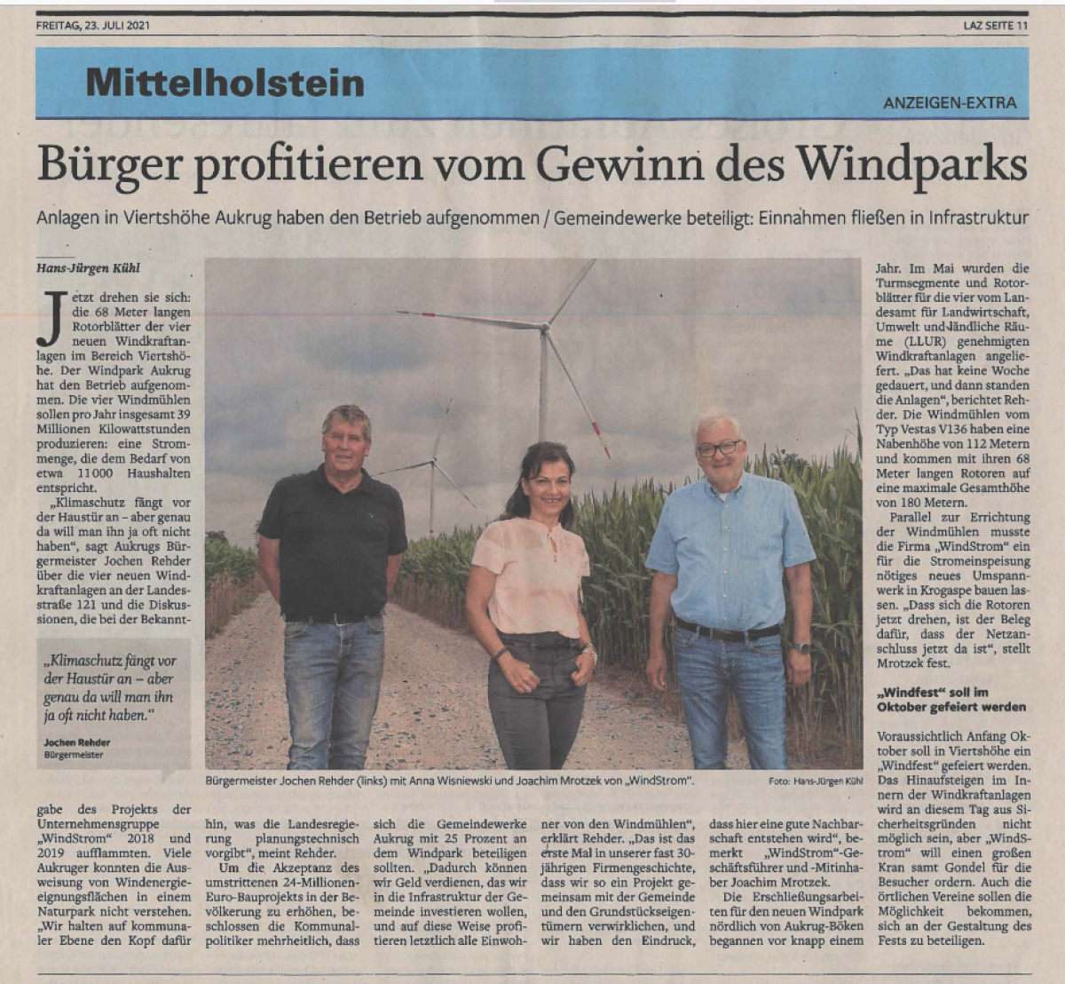 Screenshot 2024 12 12 at 13 55 43 23. Juli 2021 Schleswig Holsteinische Landeszeitung Buerger profitieren vom Gewinn des Windparks.pdf