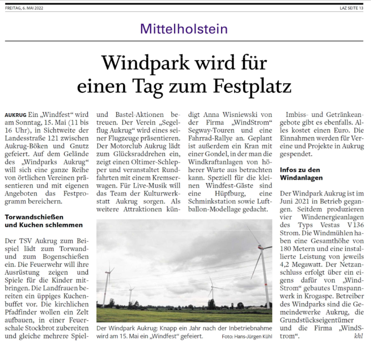 Screenshot 2024 12 12 at 14 06 37 Dokument1 6. Mai 2022 Schleswig Holsteinische Landeszeitung Windpark wird zum Festplatz.pdf