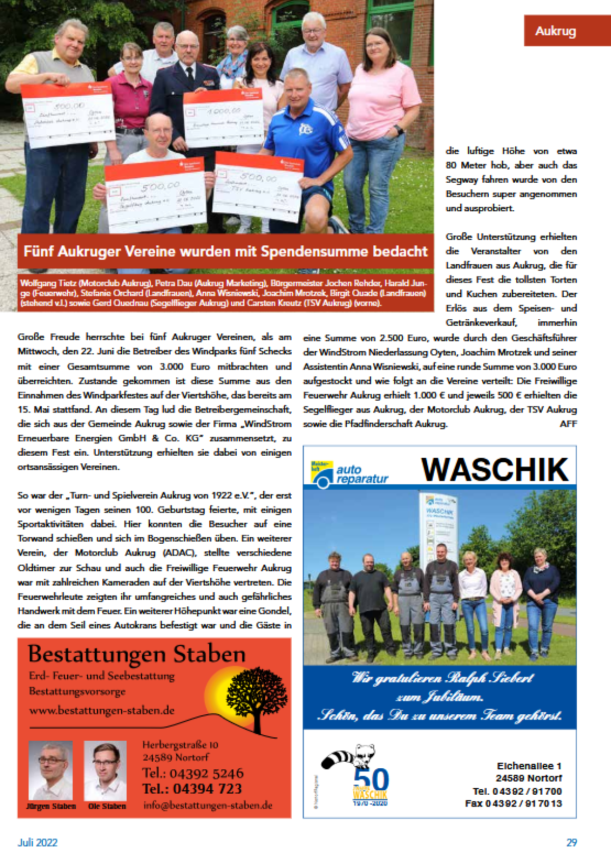 Screenshot 2024 12 12 at 14 09 10 Juli 2022 Kanalblatt Nortorf Regional Fuenf Aukruger Vereine wurden mit Spendensumme bedacht.pdf