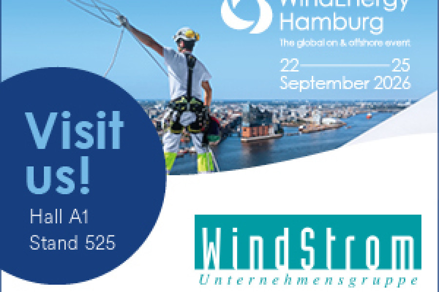Besuchen Sie uns auf der Messe Windenergy  in Hamburg 22.-25.09.2026